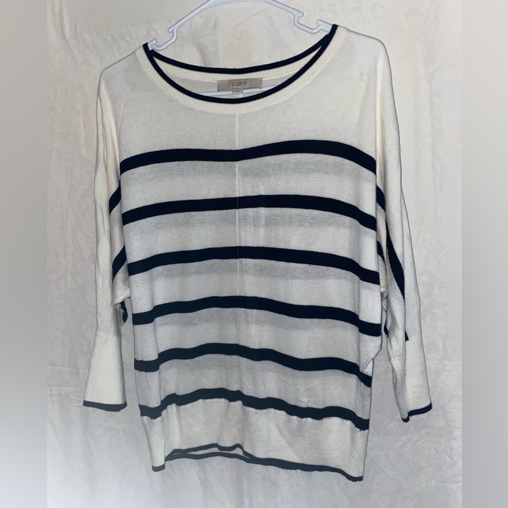 Loft sweater with quarter sleeve